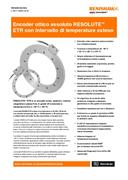 Encoder ottico assoluto RESOLUTE™ ETR con intervallo di temperature esteso